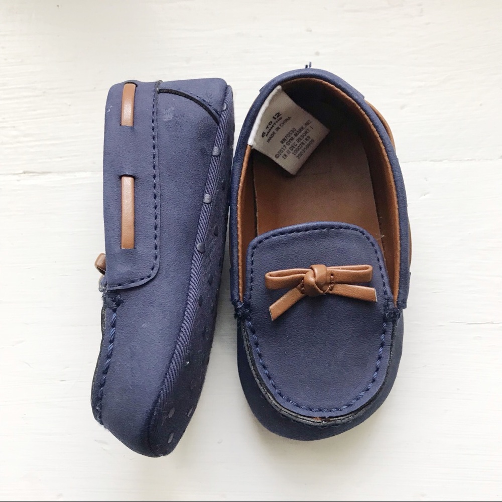 Janie and Jack Navy Loafer Crib Shoe